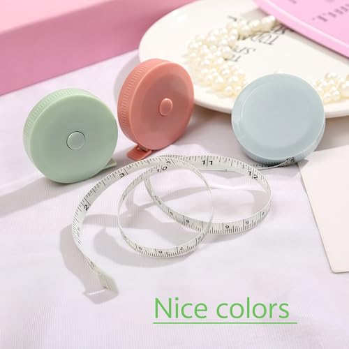 Sewing Retractable Measure Tape | Soft Fabric & Body Measuring for Accurate Sewing and Body Measurements | Durable Cloth Tape Measure with Retractable Design Double Sided Measuring cm and inches
