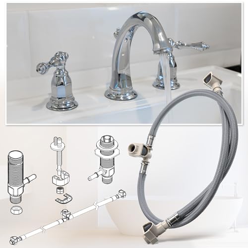 Enhon 2 Pack Replacement Hose Kit Compatible with Moen 114299 113016, Widespread Bathroom Sink Faucet Replacement Hose Kit Compatible with Duralock Connections, Easy No Tool Installation, Leakproof