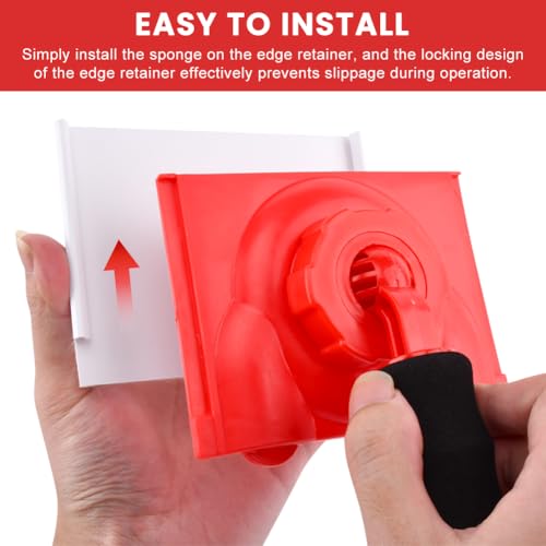 Paint Edger Trimmer with 2pcs Replacement Pad Refills,Paint Edgers Tool, Edge Painting Tool for Wall Paint Pad Applicator for Ceilings Corner Edges Painter Trim Painting Supplies