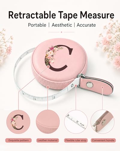 Maicican Retractable Tape Measure, Pink Leather Sewing Measuring Tape, C - color: Tape Measure-Pink C