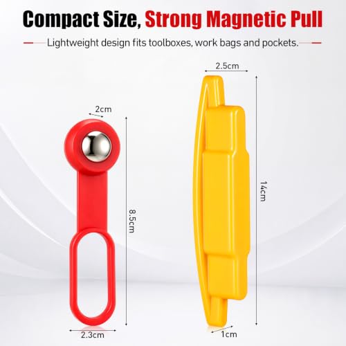 Konohan 2 Pcs Magnetic Stud Finder No Battery Required Heavy Duty Magnet Wall Scanner Portable Stud Locator Tool for Drywall Nails Screws Behind Walls for Home Improvement Mounting Projects