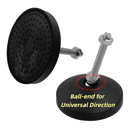 M8 Leveling Feet 880 Lb Capacity, 3.25 Inches Height - 3 Inches Base, 4Pcs - color: Black, size: D80xM8xH50mm