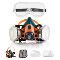 Reusable Half Face Respirator Mask with Dual Filtration, Anti-Gas Anti-Dust, Suitable for Painting, Woodworking, Welding, Construction & DIY