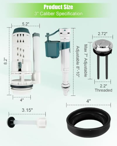3-Inch Dual Flush Valve Repair Kit Fit for Glacier Bay Aquasource Horow