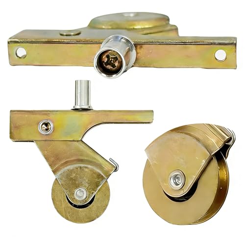 4-Pack Sliding Screen Door Wheels Replacements for B701, B702 and B814, Durable Steel 1 inch Wheel, Smooth and Silent, Screen Door Rollers Hardware Used on Both Top and Bottom
