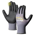 COOLJOB 36 Pairs Nitrile Rubber Dipped Safety Work Gloves with Grip Dots - size: Large, style: Smart Touch(36 Pairs)