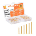 WELLOCKS M4 Cabinet Pull Screws, Gold 25 to 50mm 100 PCS - color: Gold, size: 100PCS