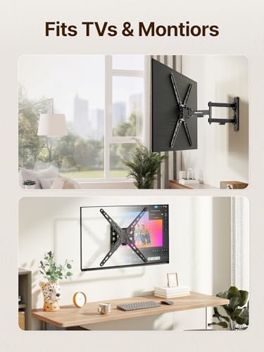 monTEK Full Motion TV Wall Mount for 13-55 Inch TVs up to 55 lb - size: 13"-55" Full Motion