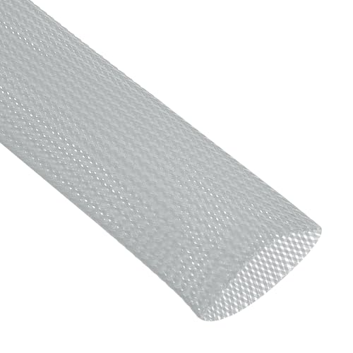 uxcell Expandable Sleeving, 1 1/2-inch 25ft Cable Sleeve, Gray - color: Gray, size: 1 1/2-inch x 25ft
