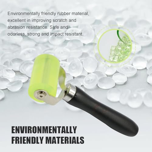 1 PC Sound Deadening Roller with Bearings, Noise Dampening Rubber Roller, Heat Insulation Mat, Noise Filter Wallpaper Application, Universal for Auto Sound Deadening Application (Green)