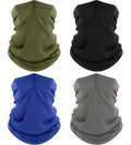 ROXUN Neck Gaiter, 4 Pack Summer Cooling Breathable Face Mask for Outdoors - color: Black+gray+blue+army Green