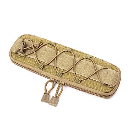 WYNEX Tactical Small Molle Pouch Nylon Knife Sheath for Belt Hunting Gear - color: Kahki - Large