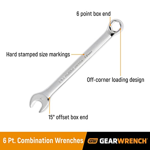 GEARWRENCH 6 Pt. Combination Wrench, 15/16" - 81780D - size: 15/16"