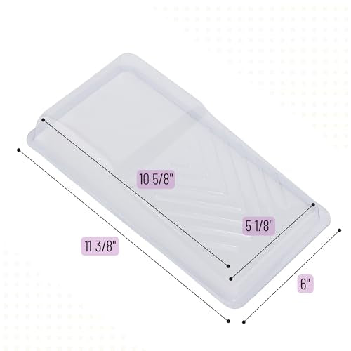 Bates- Paint Tray Liner, 4 Inch, 60 Pack, Clear, Plastic Disposable Paint Tray for Painting Walls - color: Clear, size: 60 Pack 4 Inch