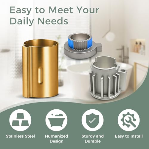 Compatible with Moen Stop Tube and Temperature Limit Stop Kit, Brushed Gold - color: Brushed Gold