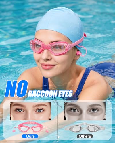 Aegend Swim Goggles, Swimming Goggles No Leaking Full Protect Adult Youth - color: Pink