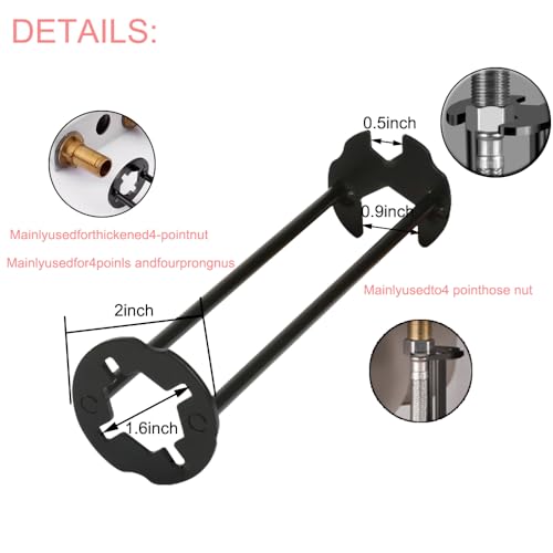 Multifunctional Basin Wrench Carbon Steel Faucet Wrench, 7 Sizes Basin Faucet Tight Spaces Sink Tool 2Pcs - size: 7 Sizes
