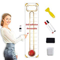 Fundraising Thermometer Chart Goal Tracker Decal - 48"x12" - Dry Erase Goal Setting Wall Poster Thermometer - Removable Giant Sales Goal Vinyal Sticker - color: Gold