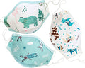 Tub Cubby Cute Face Masks for Kids | 3-Pack | 100% Cotton | Fun Animal Prints