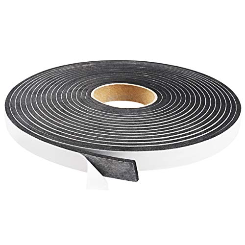 Foam Seal Tape 26 Feet Long, 1/2 Inch Wide x 1/8 Inch High Density Foam Strip Weather Stripping for Door and Window Insulation - size: 1/2"W x 1/8"T x 26FT