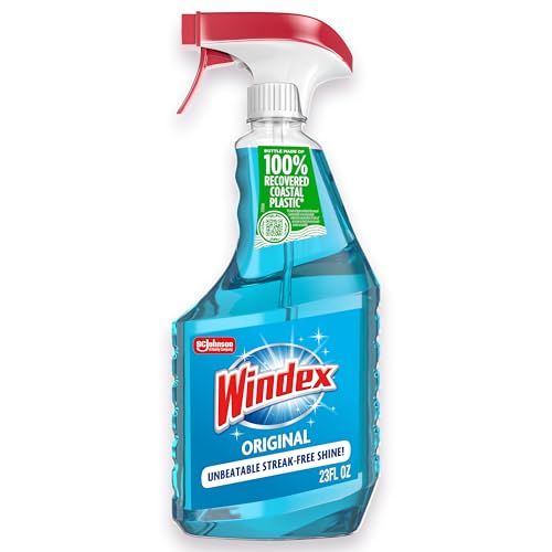 Windex Glass & Window Cleaner Spray Bottle, Original, 23 oz - size: 23 Fl Oz (Pack of 1), style: Trigger