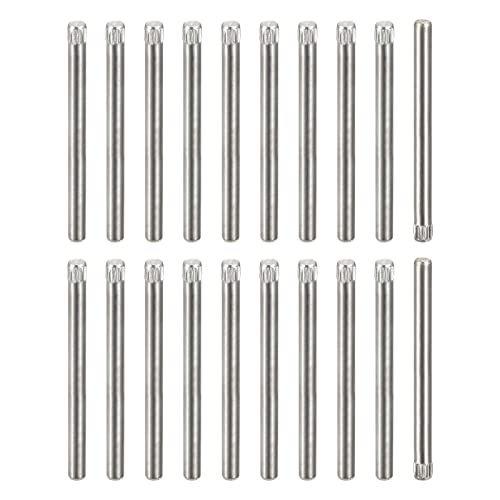 uxcell 3x40mm 304 Stainless Steel Dowel Pins, 50Pcs Knurled Head Flat Chamfered End Dowel Pin, Wood Bunk Bed Shelf Pegs Support Shelves Fasten Elements - size: 3x40mm