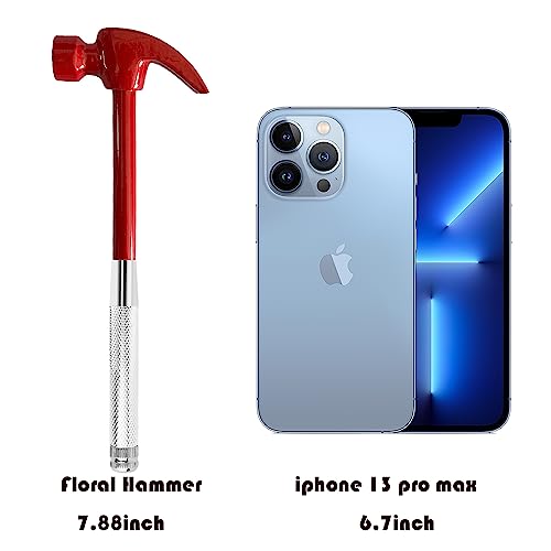 Red 6 in 1 Multitool Mini Hammer & Screwdriver Set - Camping Hand Tools with Metal Hammer Head - color: Red