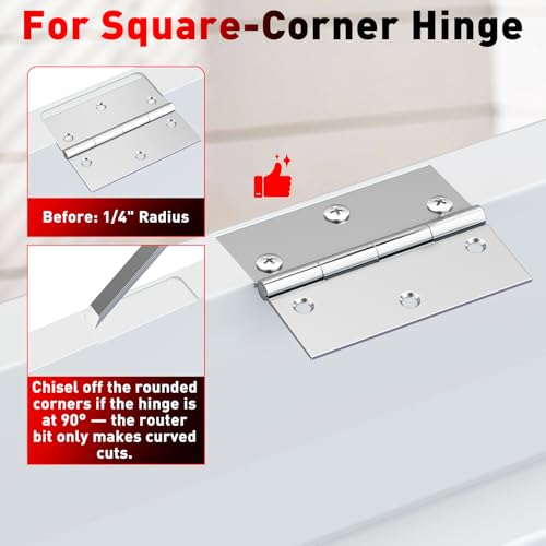 3" Fixed Size Door Hinge Jig for Door and Jamb, Aluminum Alloy - size: 3 in