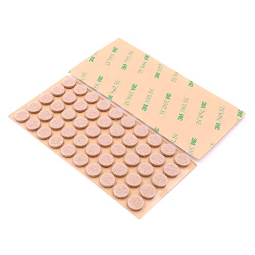 Furniture Felt Pads 3/8" (10mm) Diameter Round 3M Self Adhesive Protects Kitchen Cabinets, Drawers, Desks and Furniture Against Bumps and Scratches 100 Pack - Linen (Light Beige) - color: Linen 100 Pack