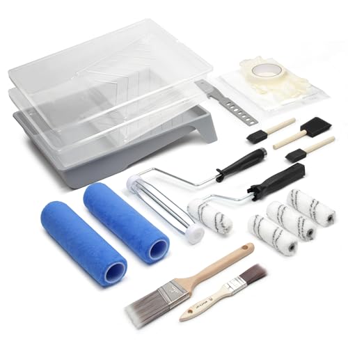 VOOMEY Paint Roller Kit 9 Inch, 20piece Painting Tool Kits - style: 20pcs paint roller kit