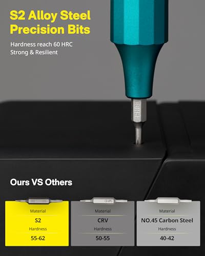 HOTO 24 in 1 Mini Screwdriver Set, Eyeglass Repair Kit, Dark Turquoise | Magnetic Torx Bit Set, EDC Pen Screwdriver for Electronics, Watches, Phones, Laptops, Cameras, Gadgets for Men - color: Dark Turquoise