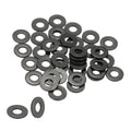 PATIKIL 6# Flat Washers 3/16" ID x 3/8" OD, 50 Pcs 304 Stainless Steel Metal Washers Black Electroplated Flat Gasket Spacer for Screws and Bolts, Black - size: 3/8 x7/16"ID x 3/4"OD