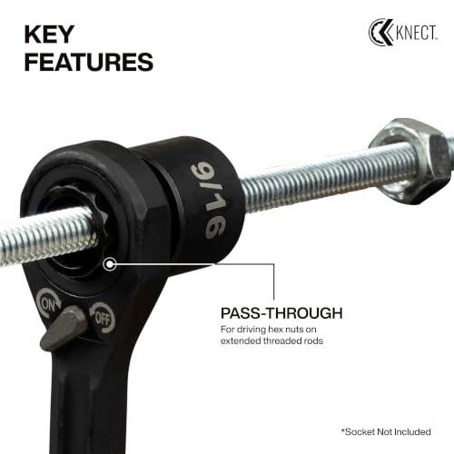 KLEIN TOOLS 65301ADP KNECT (S) Pass Through Ratchet and 1/4-Inch Socket Adapter Set, Compact and Comfortable Hand Tool, Backwards Compatible with 1/4-Inch Square Drive Sockets - size: (S) 1/4-Inch