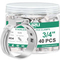 OURU 40PCS 3/4 Pex Crimp Rings, 304 Stainless Steel Pex Fittings - size: 3/4" × 40PCS
