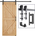 SMARTSTANDARD 6.8 FT Heavy Duty Sturdy Sliding Barn Door Hardware Kit,Black - size: 6.8 Feet