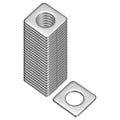 uxcell Square Washer, 25Pcs M10x20x20x2mm 304 Stainless Steel Square Plate Washers Flat Pad Spacer Gasket for Hardware Fastener - size: M10x20x20x2mm