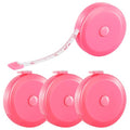 4 Pack Soft Retractable Measuring Tape,60-Inch 150cm,Deep Pink Double Scale Measurement Tape,for Body Measuring Sewing Tailor Cloth Knitting Home Craft Measurements - color: 4 Pack (Deep pink)