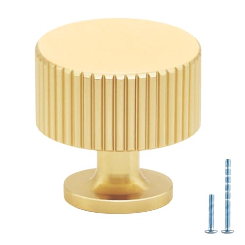 12 Pack Dresser Knobs Gold Cabinet Knobs, Brushed Brass Drawer Knob - color: Gold, size: 12 Pack