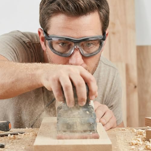 MAGID Gemstone Onyx Foam Lined Safety Glasses, ANSI Z87.1, Removable Foam Seal Blocks Dust & Debris, Anti-Fog UV Protection, Wraparound Gray Lens, Black Frame, 1 Pair, Y84 - color: Gray Lens, size: 1 Pair