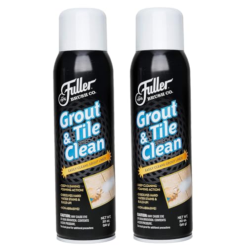 Fuller Brush Grout and Tile Clean - Multipurpose Easy-to-Use, Heavy-Duty Cleaning Spray Perfect for Build Up Dirt in The Shower Tub, Bathroom and Kitchen Tiled Floor Sink and Wall (Pack of 2) - size: 20 Ounce (Pack of 2)