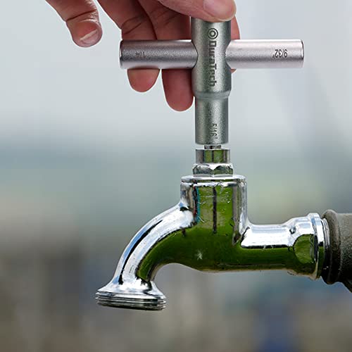 DURATECH 4 Way Sillcock Key, 1/4", 9/32", 5/16", 11/32", 2-Pack, for Valve, Faucet, and Spigots - size: 2-Pack, style: 4 Way Key