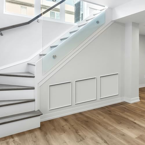 Melkus Peel and Stick Wall Molding Kit, 3 Sets 24" x 24" Precut Wainscoting Panels, Self Adhesive Molding Trims for Interior Wall Décor - size: 3 Set/24"x24"