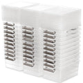 Citylife 30Packs 1.3Qt Small Storage Bins with Lids,Stackable Clear - color: Clear White, size: 1.3 QT(30 Pack)