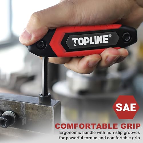 Topline 25-piece Folding Hex Key Set, Metric, SAE, Torx