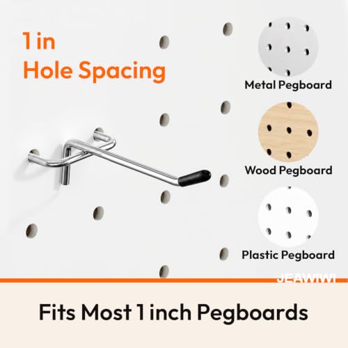 JEAWIWI 30 Pcs, Metal Pegboard Hooks, 4 Inch, Fit 1/8 in Pegboard - size: 4in 30pcs
