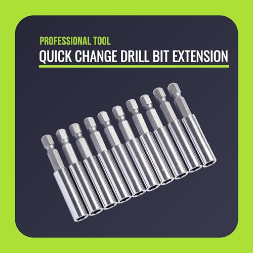 VESTTIO Magnetic Bit Holder Set, 10PCS, 2.36", 1/4" Hex, Quick Release