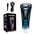 Snapbuy Electric Razor for Men,4D Floating Head Rotary Shaver,Snapbuy Electric Razor Pro of Father,Ipx7 Waterproof,Wet & Dry Fast Charging Electrical Shaver LCD Display(Blue) - color: Blue