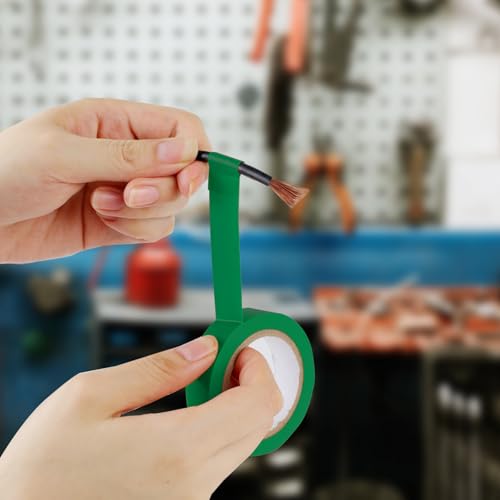 Romeda 9 Pack Electrical Tapes, Electrical Tape Water, Sun, and Oil Resistant, Electrical Tape is Suitable for Most Domestic, Commercial, and Industrial environments - Green - color: Green