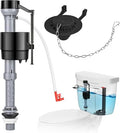 Universal Toilet Flush Valve Replacement Kit Height Adjustable Fill Valve - color: BLACK 2