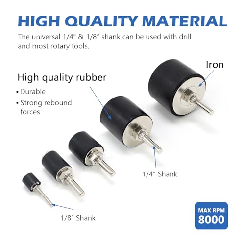 Sanding Drum and Sleeves Set 1-1/2’’,1’’, 1/2’’ with 2 Sandpaper Cleaning Stick - Rubber Eraser, Drill Sanding Kit for Sanding Polishing Multiple Materials Wood Fiberglass Metal, 80, 120 Grit-27PCS - size: Length: 1/2''~1-1/2''(sanding drums & sleeves)